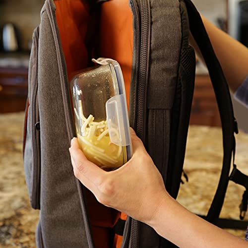 1790 Glass Food Storage Containers with Lids - 9 Pack, Airtight & Leak Proof, Heat Resistant to 550℉ Y64044