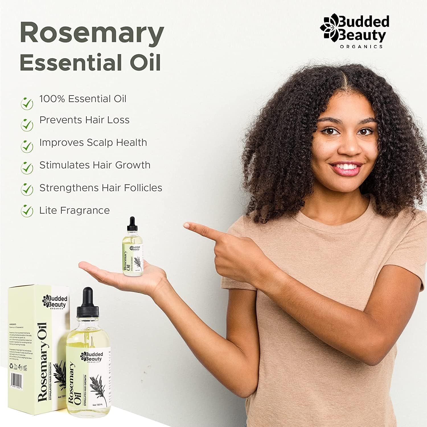 Rosemary Oil for Hair Growth with Dropper D64132