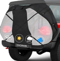 Bike Cover for Transport on Rack, Travel Bike Cover,Bike Covers for 1,2 Bikes on Rear Bike Rack,600D Heavy Duty Bicycle Cover,Electric Bike Cover, with Two Elastic Straps,Visible Tail Lights