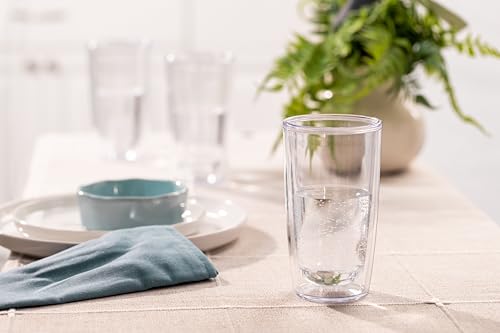 Tervis Crystal Clear Double Walled Insulated Tumbler Travel Cup, 16oz, 4pk, Made in USA U688