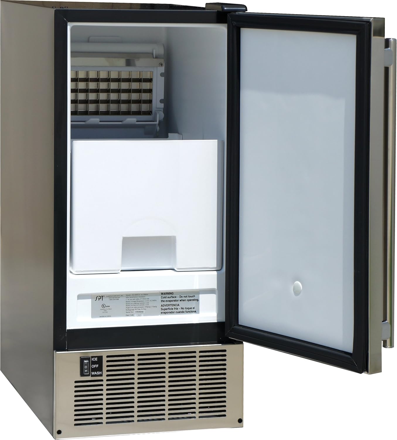 SPT IM-60YUSA 50LBS Stainless Steel Under-Counter Ice Maker F9092