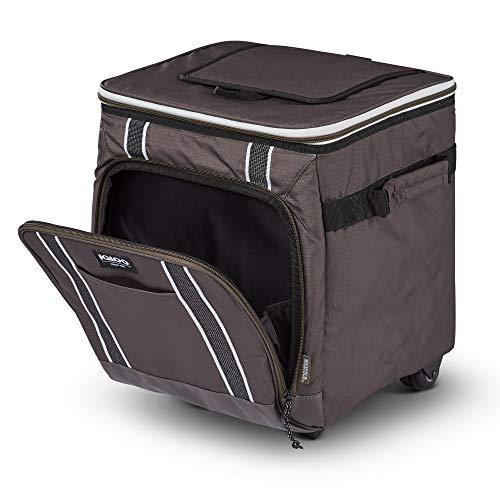 Igloo Large Portable Insulated Soft Cooler with Rolling Wheels Z132192