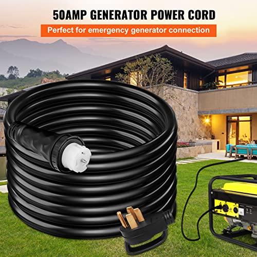 VEVOR 15 FT 50 Amp Generator Extension Cord NEMA 14-50P to SS2-50R H2089