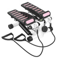 Mini Stepper with Resistance Bands, Steppers for Exercise at Home, Stair Stepper with 350LBS Loading Capacity, Hydraulic Fitness Stepper with LCD Monitor