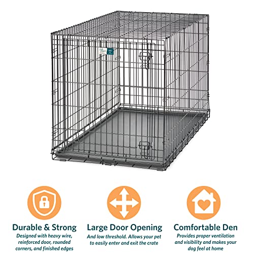 MidWest Homes for Pets XL Dog Crate Folding Metal with Divider Panel, 48L x 30W x 33H X9991