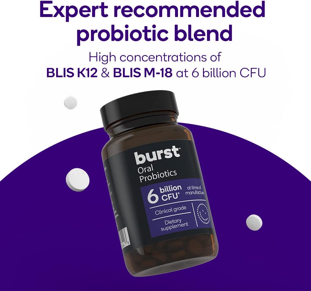 Burst Oral Probiotic Chewable Mint for Bad Breath Support, 45 Count C880710