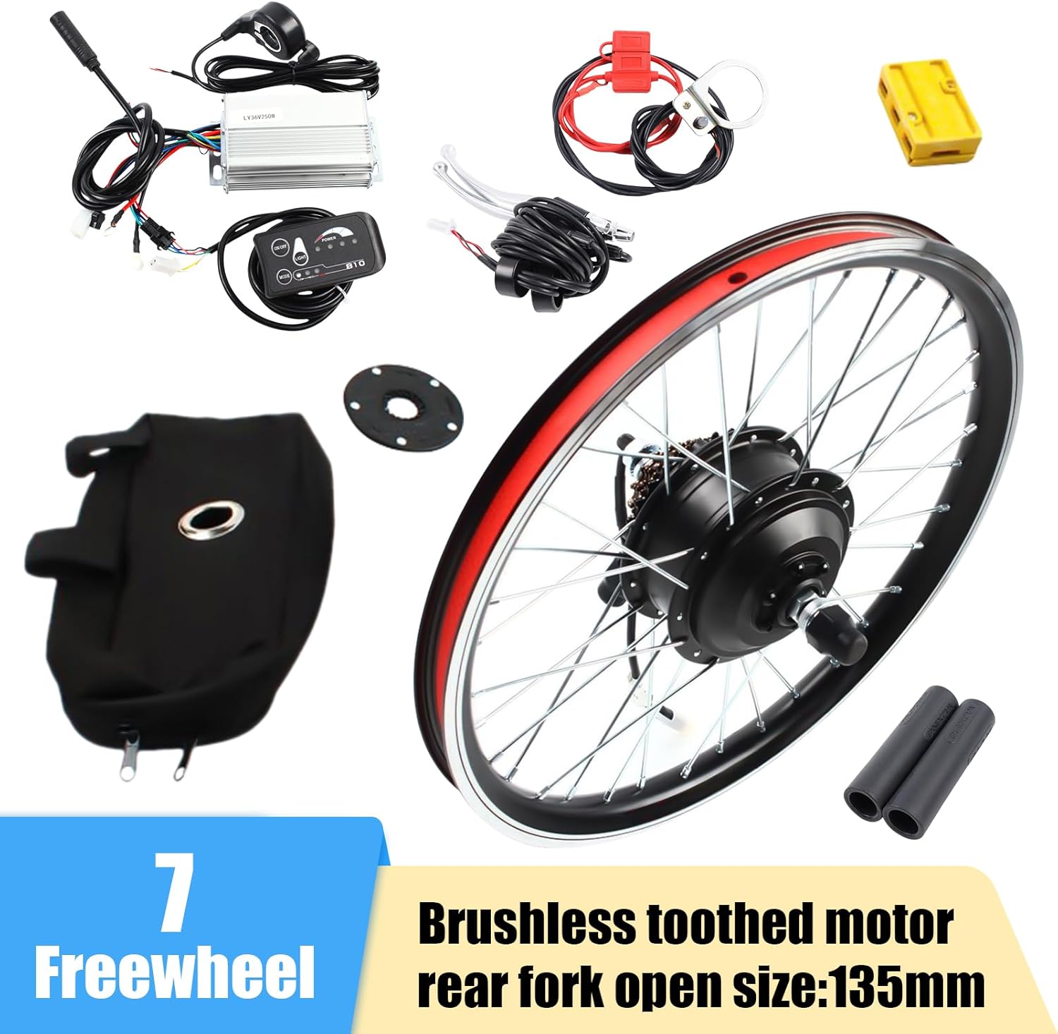 Electric Bicycle Motor Kit 48V 1000W Rear Wheel for 20'' Bike P70759