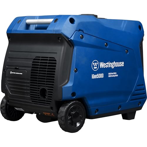 Westinghouse 5000 Peak Watt Super Quiet Portable Inverter Generator with Remote Start B28889