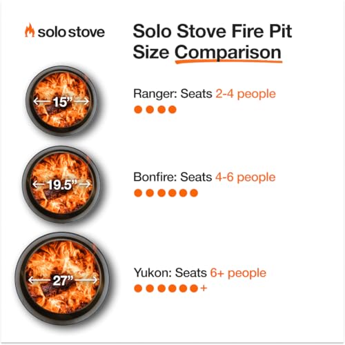Solo Stove Bonfire 2.0 with Stand, 19.5 Inch Smokeless Fire Pit, Stainless Steel, Bronze J2580