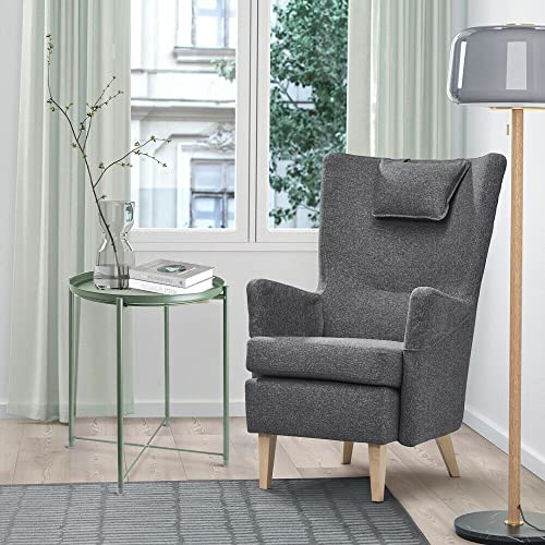 Round Metal Tray Side Table with Removable Top, Indoor & Outdoor N525