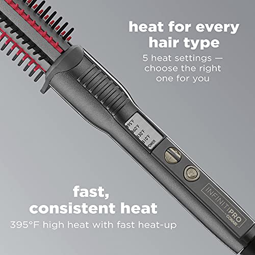 INFINITIPRO BY CONAIR Nano Tourmaline Ceramic Hot Curl Brush, 1-Inch V346952