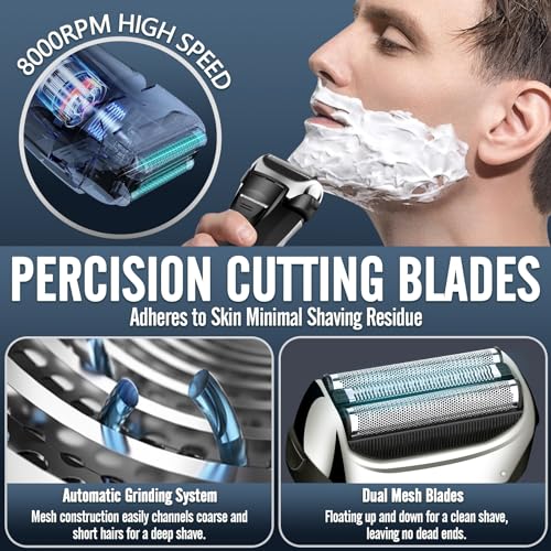 Electric Razor for Men, Rechargeable Cordless Foil Shaver D5644
