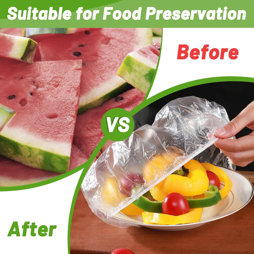 300Pcs Reusable Elastic Food Bowl Storage Covers, Sublaga, BPA Free V234017