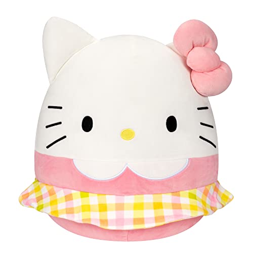 Squishmallows Hello Kitty with Red Glasses 14-Inch Plush - Sanrio Ultrasoft Stuffed Animal Large Plush Toy, Official Kellytoy Plush