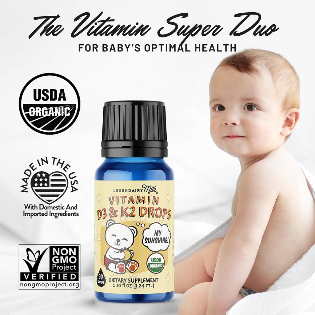 Legendairy Milk Sunflower Lecithin + Baby Vitamin D3 & K2 Liquid Drops D2804