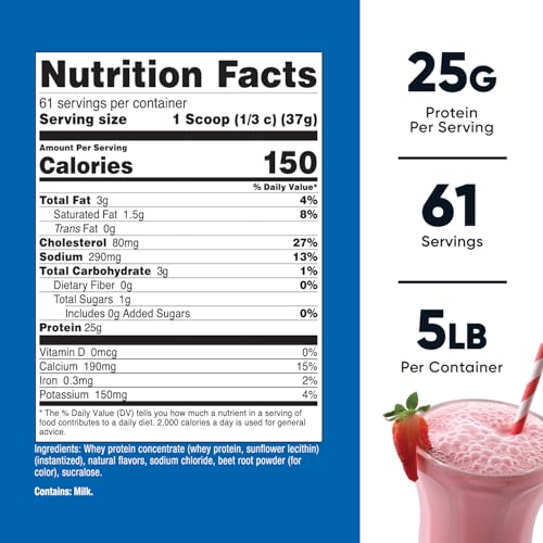 Nutricost Whey Protein Concentrate Strawberry Milkshake 2LBS D9867