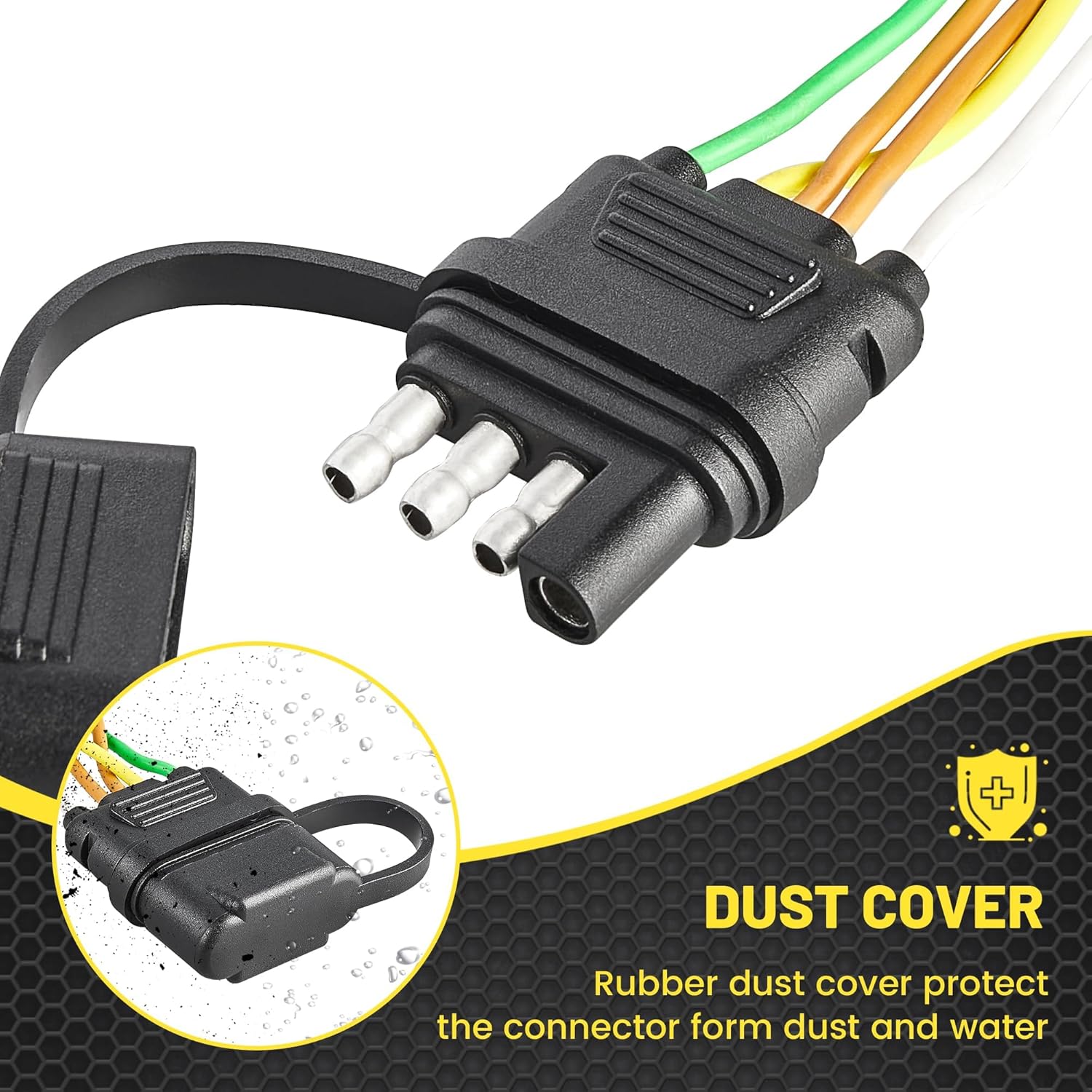 Oyviny 4 Pin 5 Wire Trailer Wiring Harness 22FT for Taillights S29494
