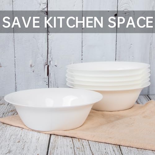 Tempered Glass Soup Bowls Set of 8, 20 oz, Microwave & Dishwasher Safe G58218
