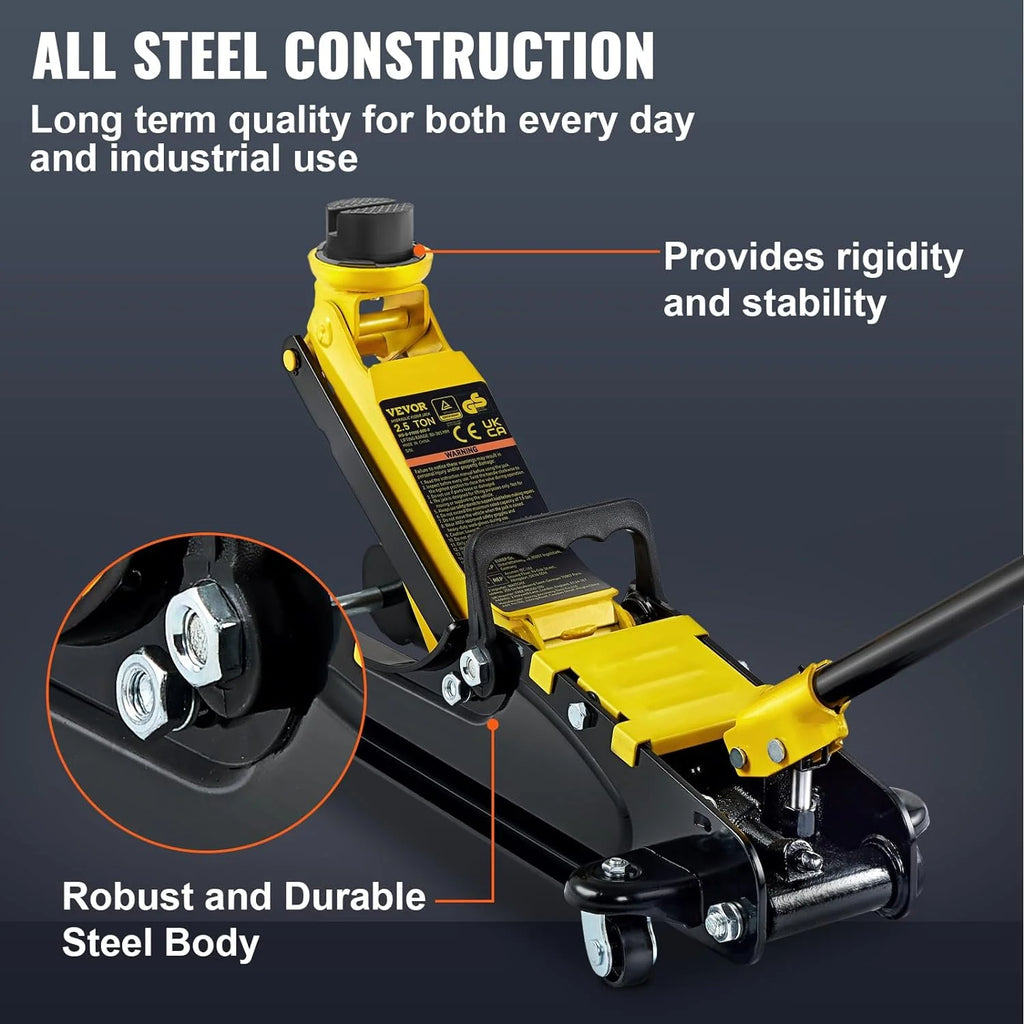VEVOR Low Profile Floor Jack 2.5 Ton Hydraulic V896145