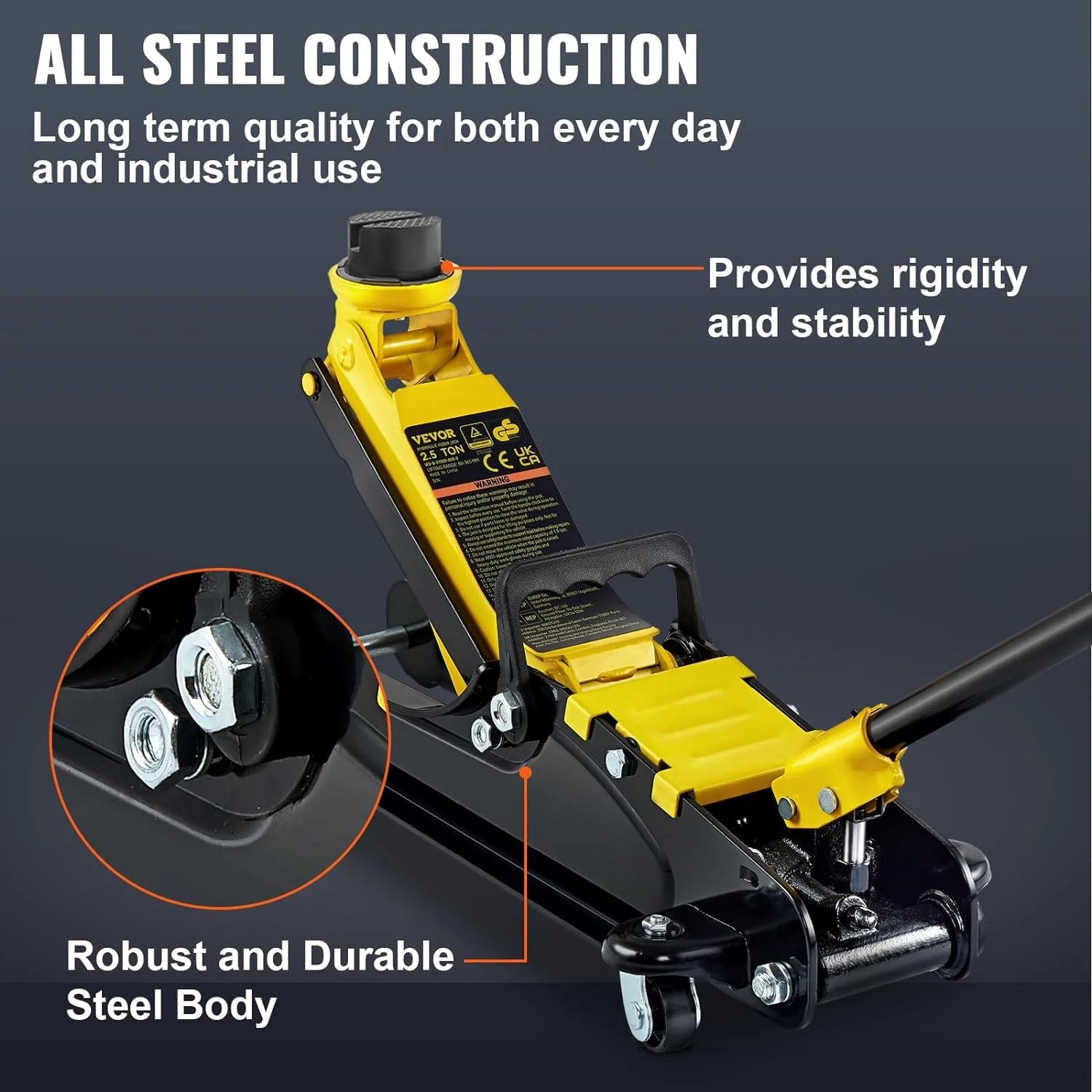 VEVOR Low Profile Floor Jack 2.5 Ton Hydraulic V896145