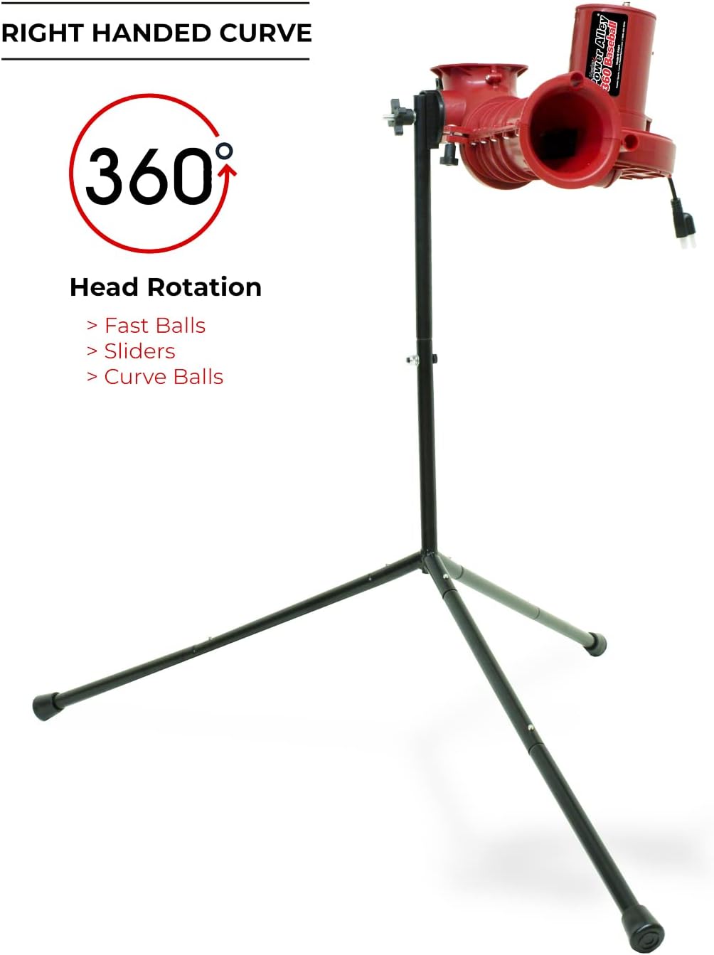 Heater Power Alley Lite 360 Baseball Pitching Machine for Lightweight Training G316787