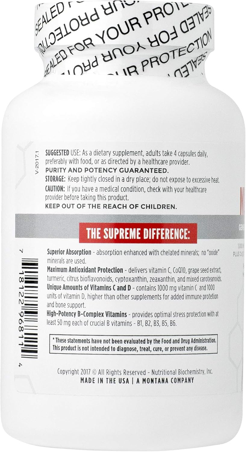 NBI Supreme Daily Multivitamin with Minerals, 120ct Veggie Capsules X73673