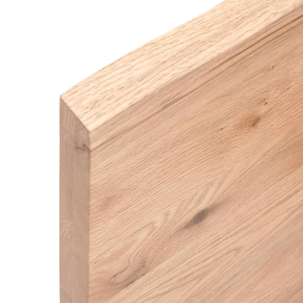 Tomshoo Wall Shelf Light Brown Oak Wood, Rustic Handmade Live Edge P807495