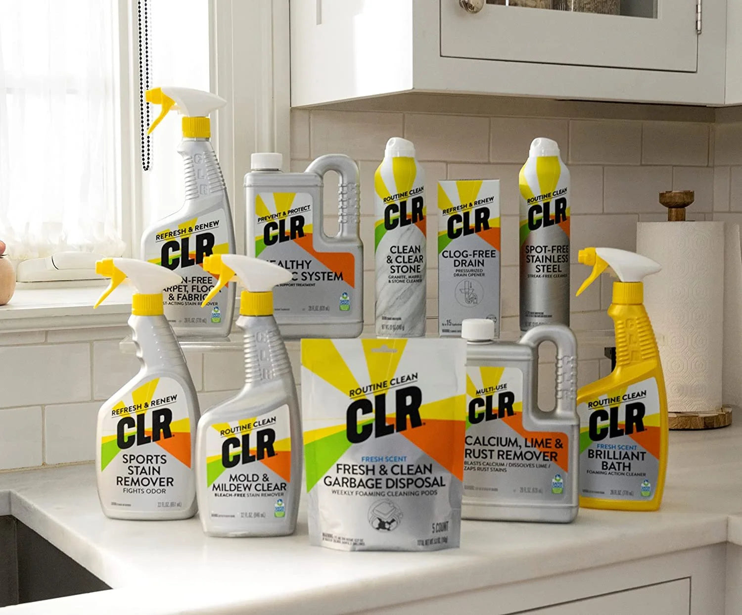 CLR Mold & Mildew Clear Bleach-Free Stain Remover Spray, 32oz, Pack of 4 A86060