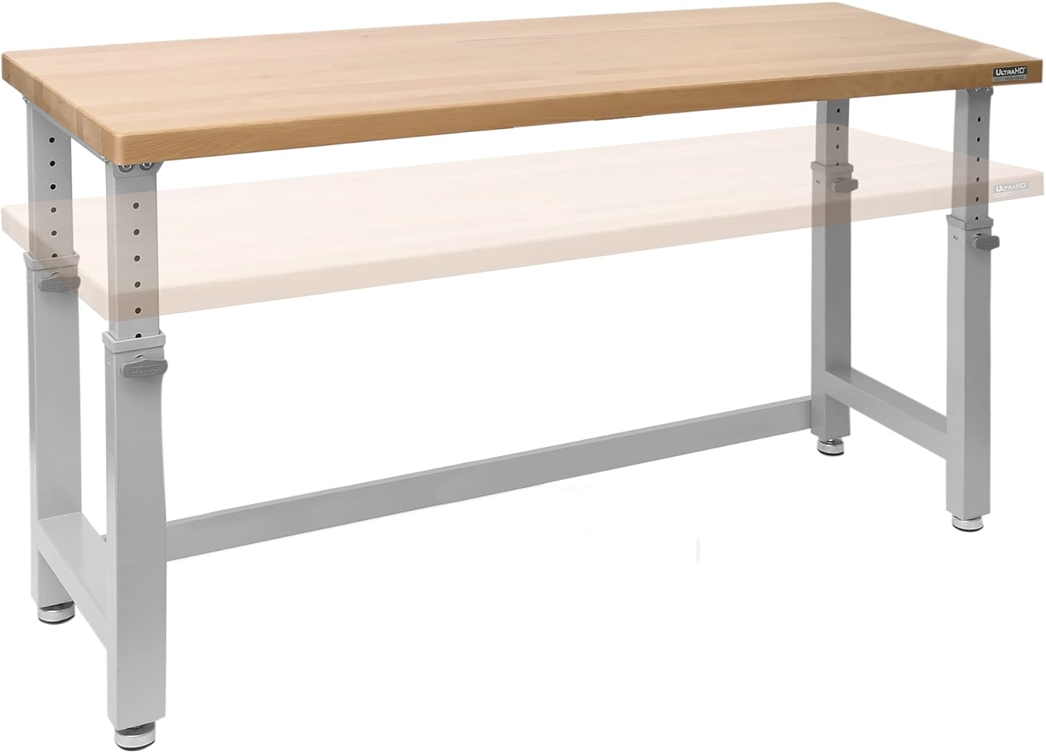 Seville Classics Heavy-Duty Wood Top Workbench, 72", Granite Grey M1845