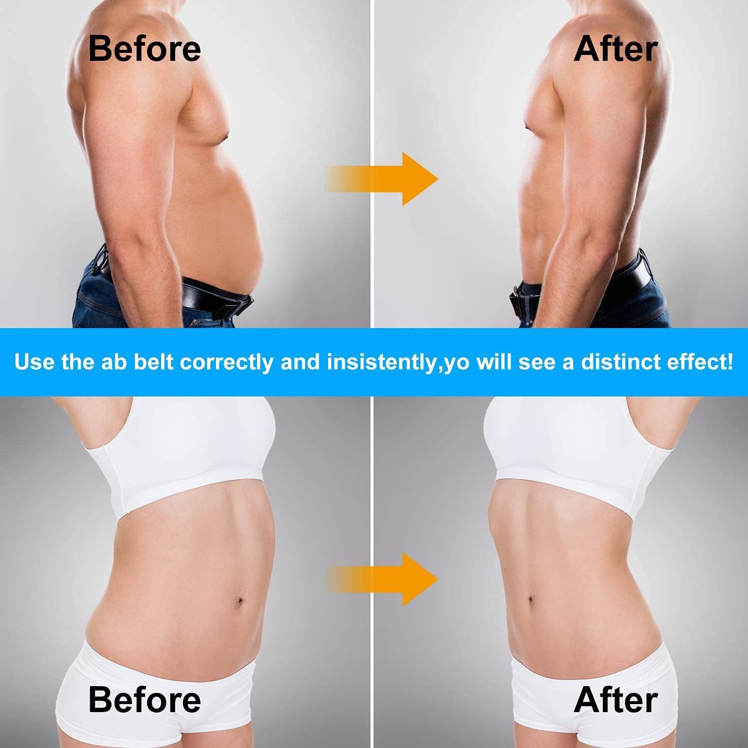 Electronic Abs Toning Training Belt - 9 Modes EMS Pulse Abdominal Muscle Stimulator H75331