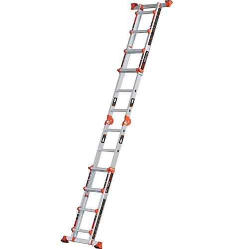 17 Ft Anti-Slip Multi Position Aluminum Ladder, 330 lbs Load, Folding Y8067