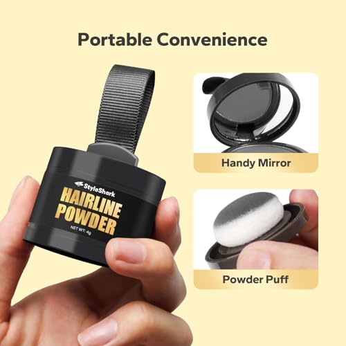 Hairline Powder Root Touch Up for Thinning Hair, Sweatproof, Light Brown Z1943