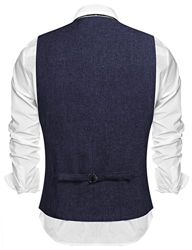 COOFANDY Men's Slim Fit Casual Business Vest Lightweight Waistcoat B670