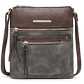 Dasein Crossbody Purse for Women Vegan Leather Shoulder Handbags Messenger Bags with Multi Zipper Pockets
