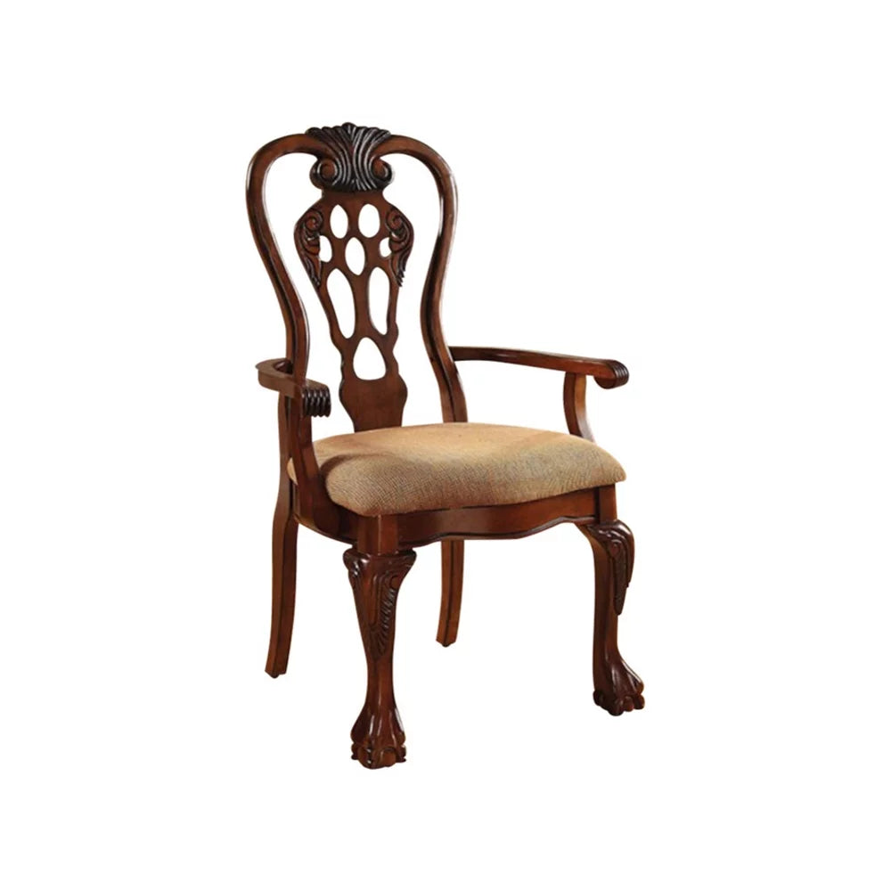 George Town Traditional Arm Chair, Set of 2, Cherry Finish N54173