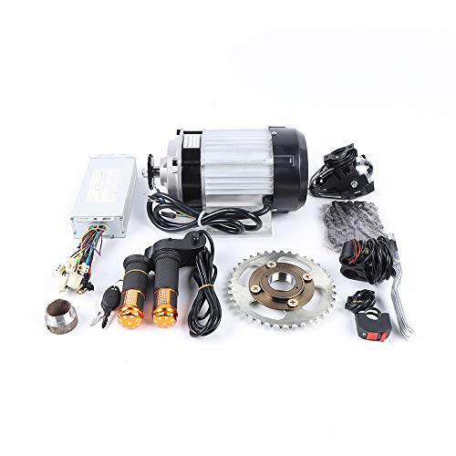 Electric Brushless Motor Kit, 48V Electric Bicycle Trike Conversion Kit with 30A Speed Controller and Throttle Grip Kit for Go Karts E-Bike Electric Throttle Motorcycle Scooter