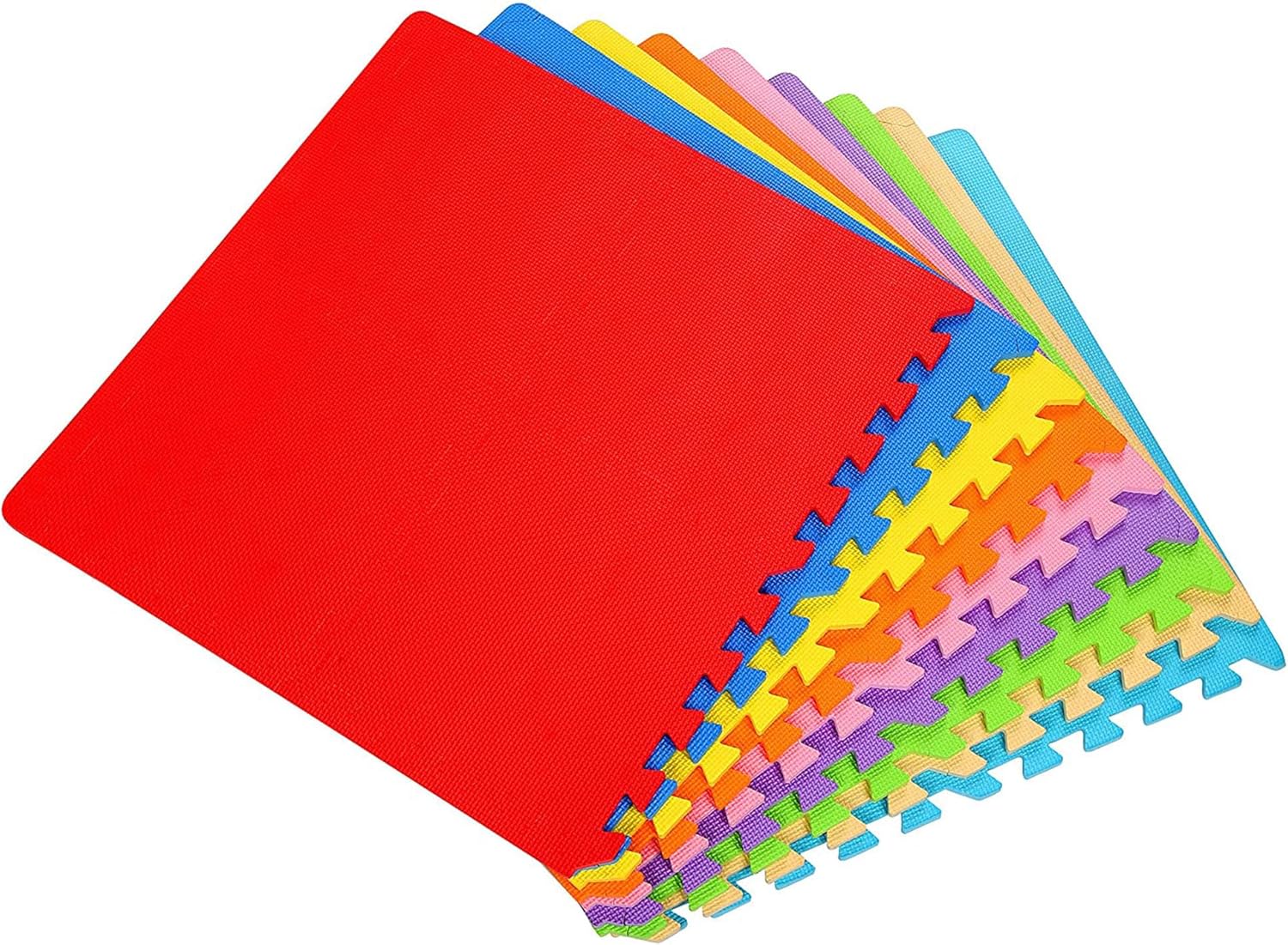 BalanceFrom 0.4 Inch Thick Non Slip Interlocking EVA Foam Floor Mat Set, 9 Colors, 36 sq ft L2986