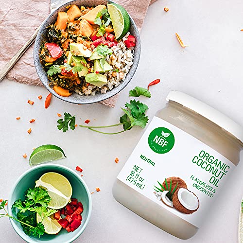 NBF Organic Coconut Oil 16 Fl Oz Cold Pressed L8010