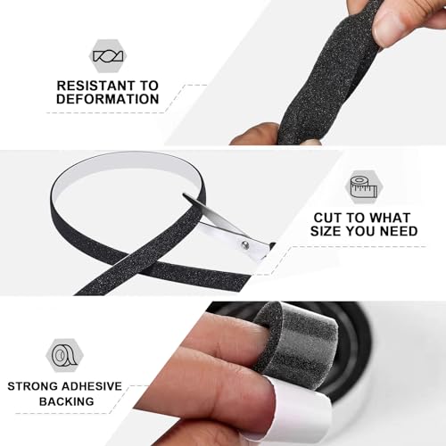 Storystore Foam Insulation Tape Self Adhesive Weather Stripping for Doors and Windows, 1/2In x 1/4In x 33Ft, Black K131