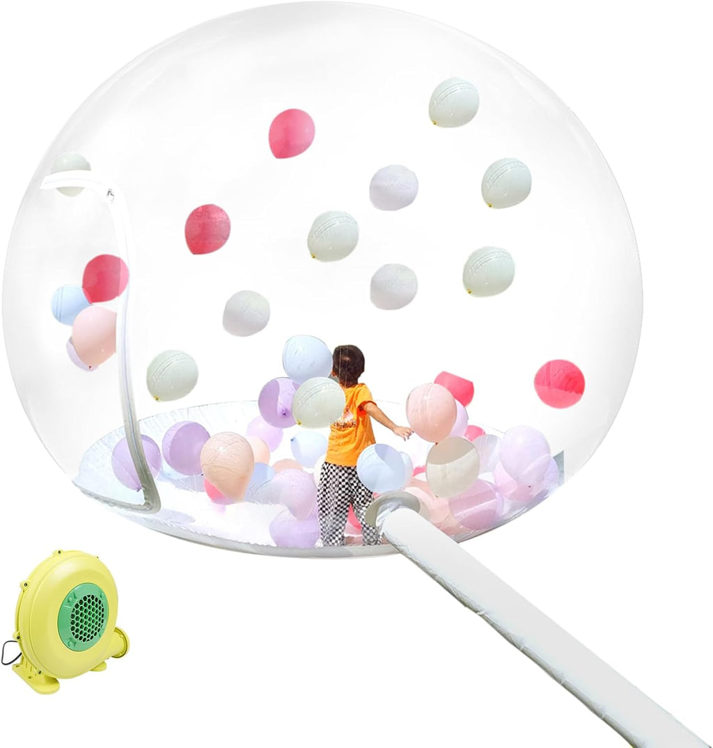 Bubble Tent, Foldable Inflatable Bubble Igloo Tent Transparent Dome Bubble House with Air Blower for Advertising Event Indoor Outdoor Camping 3M Length 110V 300W