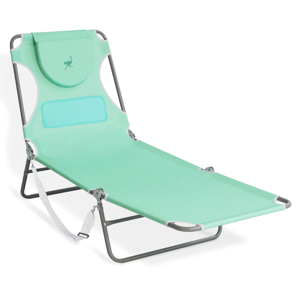 Ostrich Chaise Sunbathing Poolside Beach Chair with Recliner, Teal V291