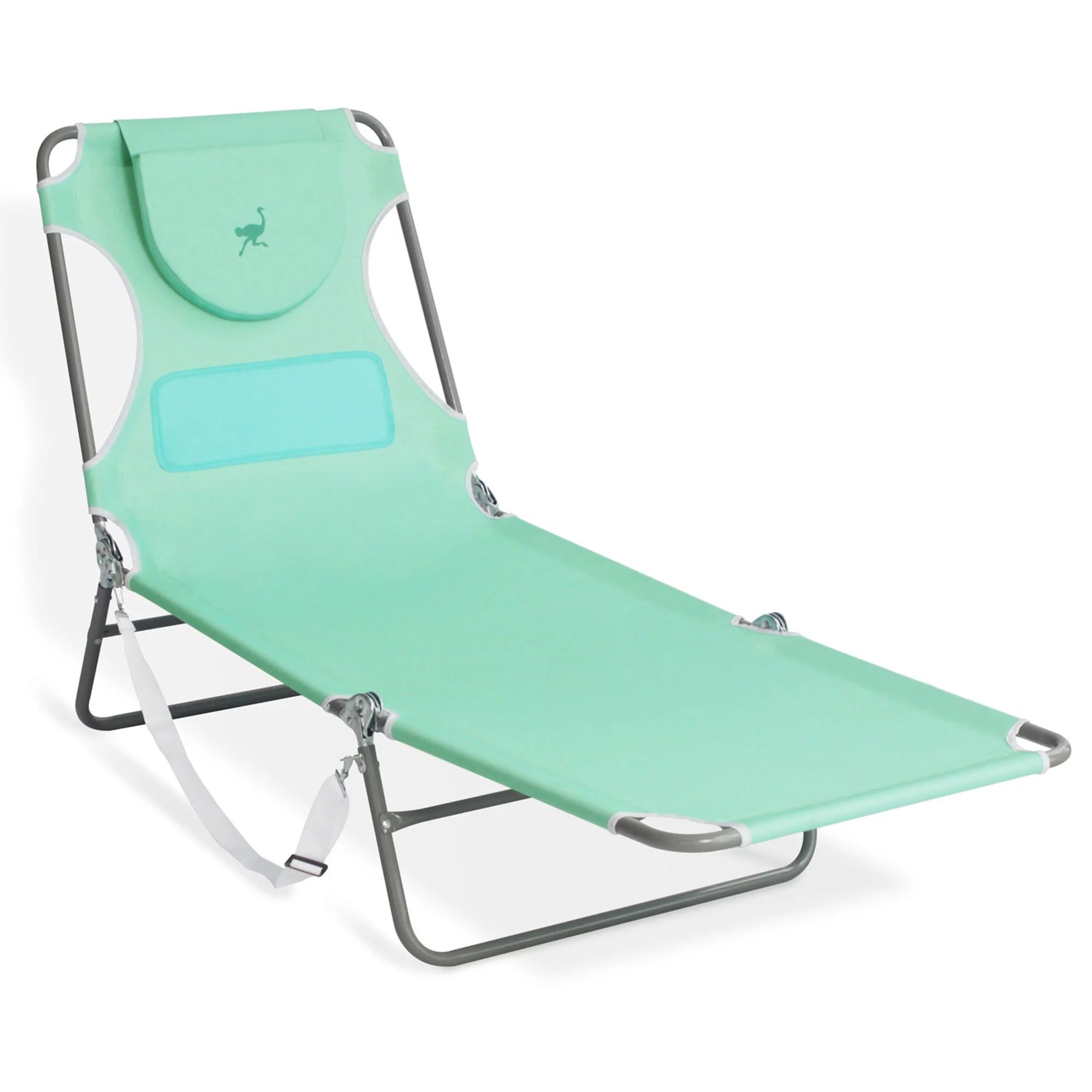Ostrich Chaise Sunbathing Poolside Beach Chair with Recliner, Teal V291
