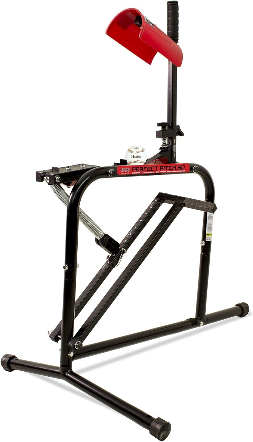 Heater SPORTS Perfect Pitch 50 MPH Baseball & Softball Pitching Machine for Kids, Teens, Adults, Pitch League, and Coach Pitch - PP149