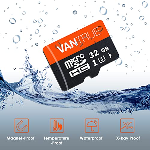 Vantrue 256GB microSDXC UHS-I U3 4K Video Monitoring SD Card with Adapter for Dash Cams B2088