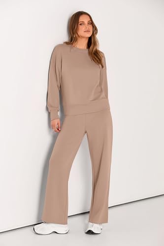 PRETTYGARDEN Women's 2 Piece Lounge Set Long Sleeve Top and Pants X961013