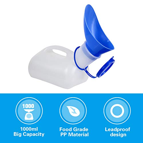 AWOKEN Unisex Portable Urinal with Sealed Lid and Funnel L499634