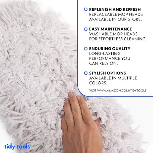 Commercial Dust Mop 36 in for Hardwood Floors, Cotton Reusable Head Q24855