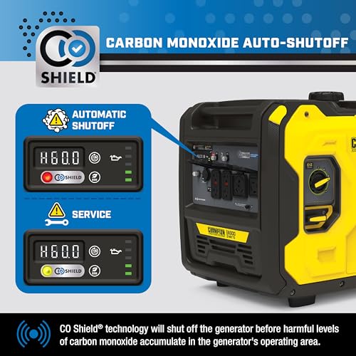Champion Power Equipment 6500-Watt Portable Inverter Generator with CO Shield Y8236