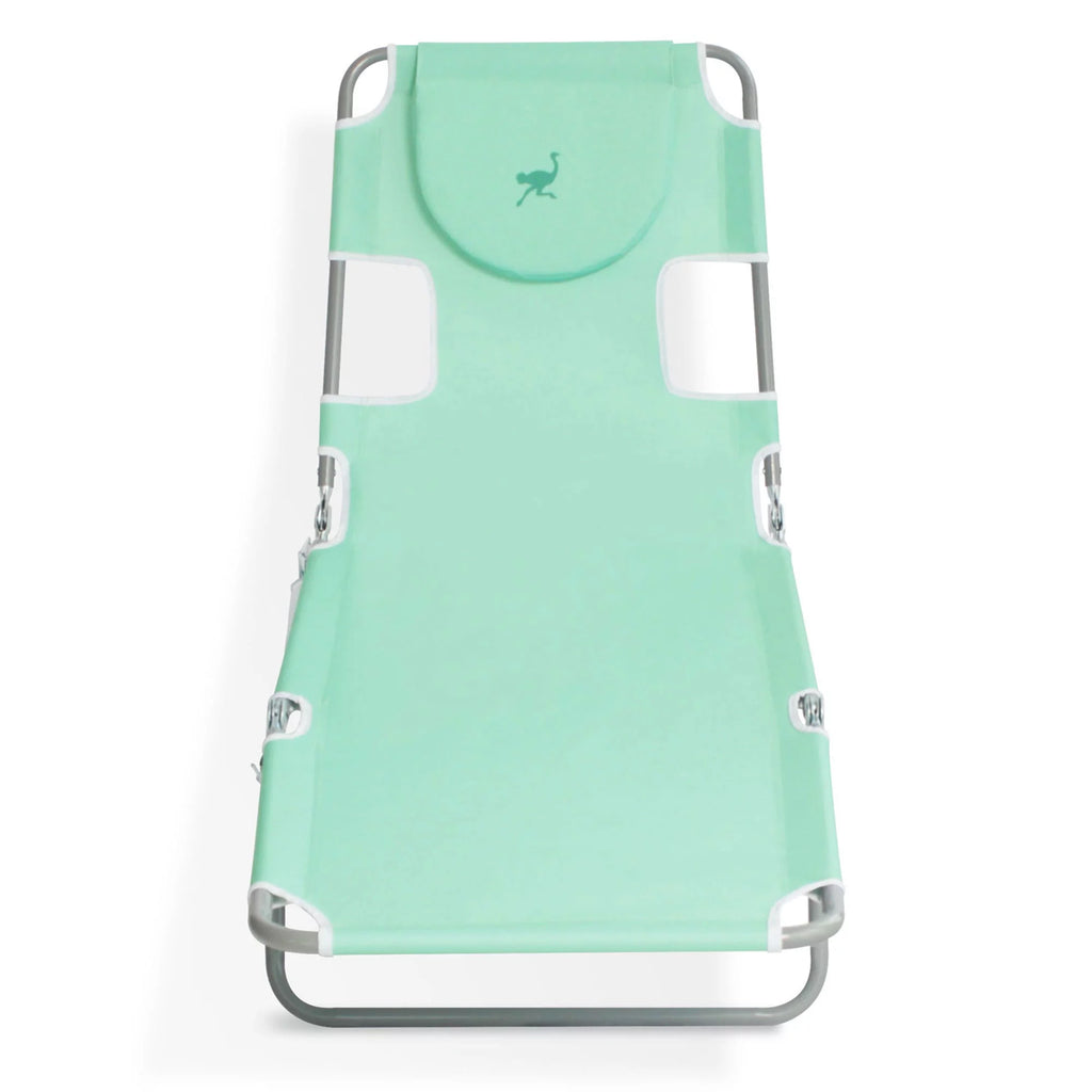 Ostrich Chaise Sunbathing Poolside Beach Chair with Recliner, Teal V291