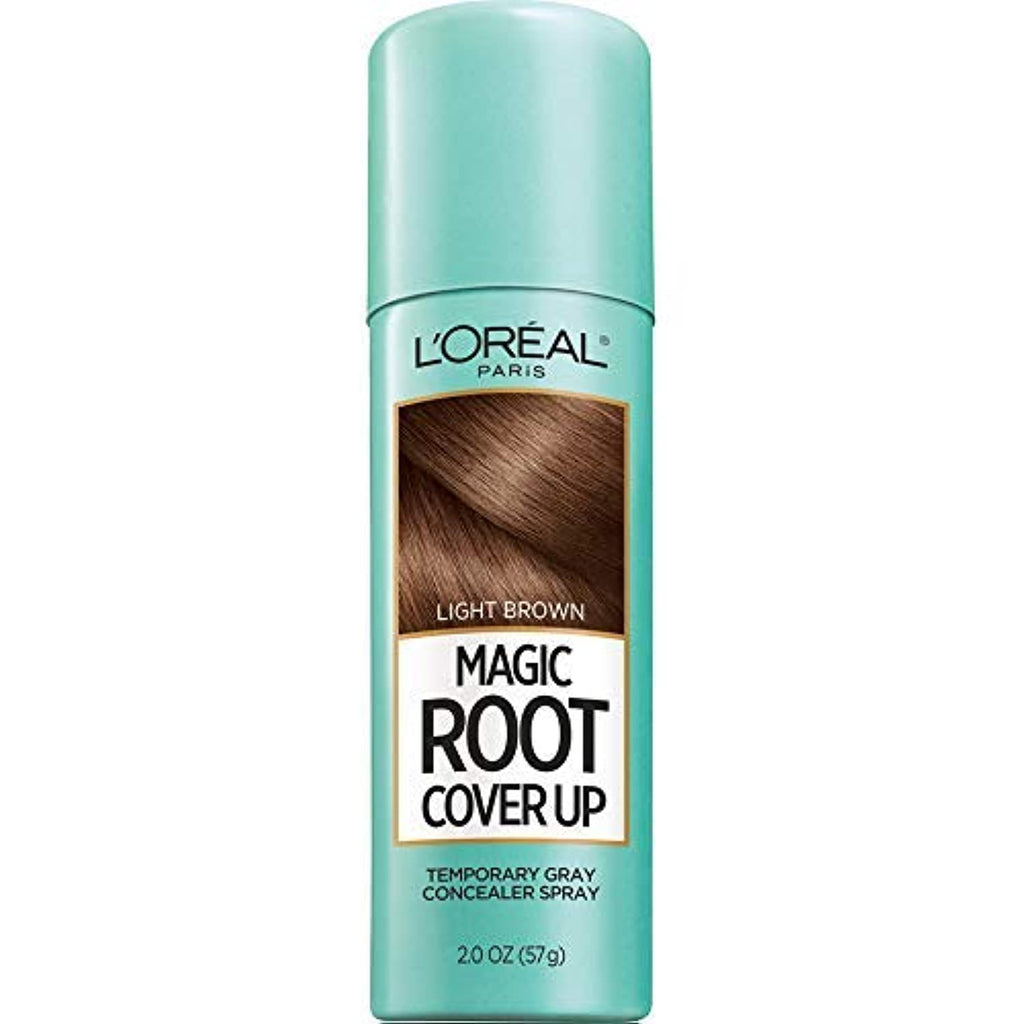 L'Oreal Paris Magic Root Cover Up Gray Concealer Spray, Light Brown and Dark Blonde, 2 oz. Bundle U61664